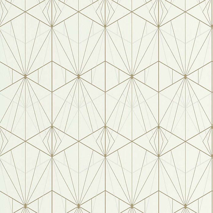 Papier peint art déco - Ecru