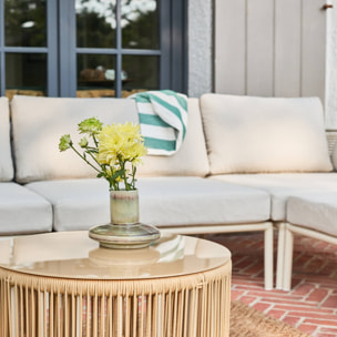 Salon de jardin modulable aluminium et cordes 5 places ORIAL