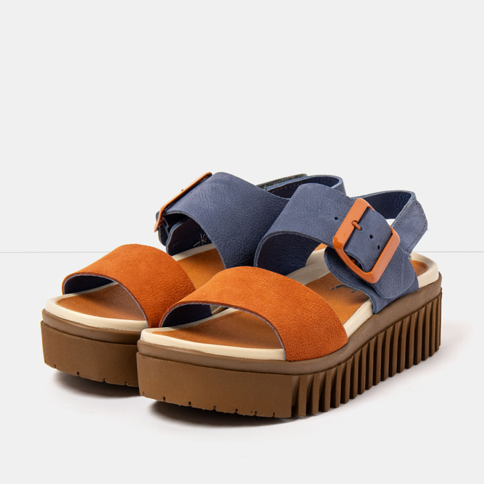 Sandalia de cuña 1578 MULTI OCEAN-DARK ORANGE/BRIGHTON color Ocean-dark orange