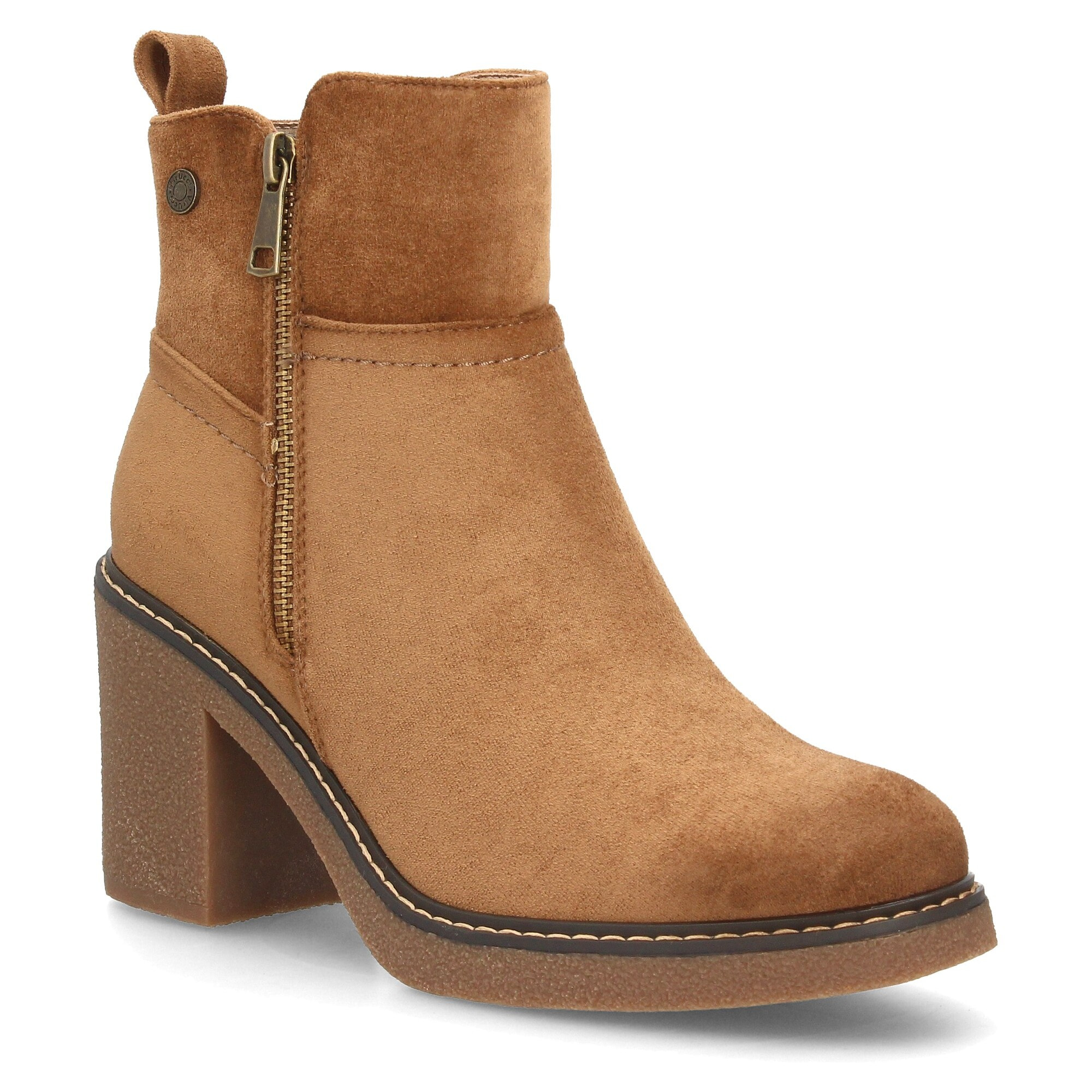 Botines Chelsea Mujer Negros con Plataforma y Tacón Ancho, cremallera lateral