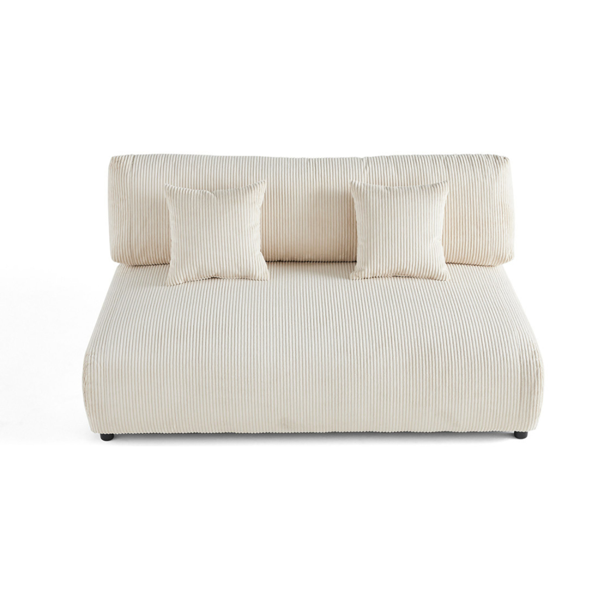 Garance - module d'assise 3 places - en velours côtelé - Beige
