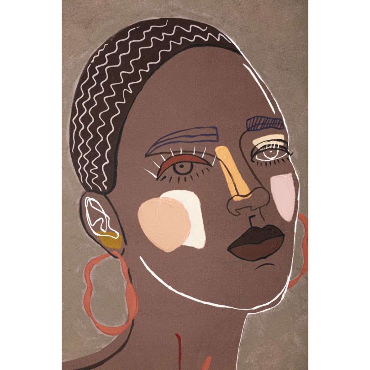 DIPINTO SU TELA TRIBAL -A- CM 80X2,8X100