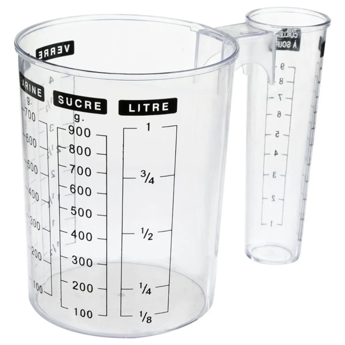 Verre doseur double 1L