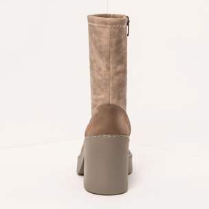 Botines con tacón 1973 NOBUCK TAUPE-BEIG/BERNA color Taupe-beig