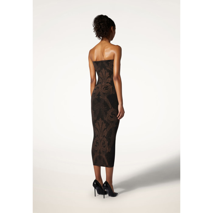 METALLIC JACQUARD DRESS