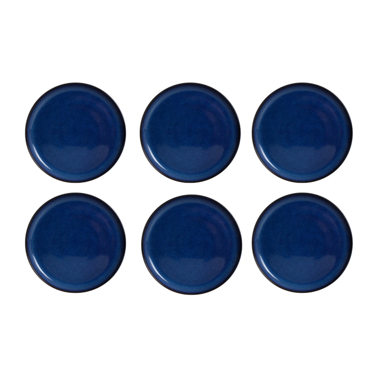 Lot de 6 petites assiettes à dessert, BLUE MOON