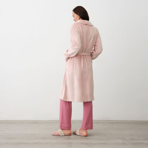 Bata tejido polar Cosal color rosa Poliéster