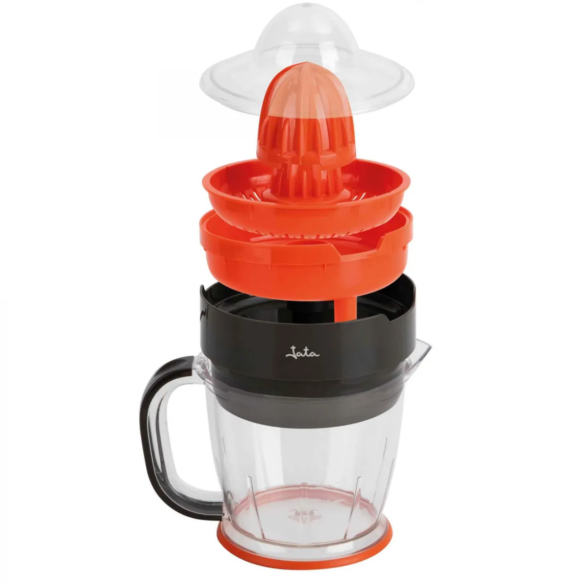 Exprimidor de naranjas eléctrico JEEX1422 con jarra de 1,2 L. Lleva 2 conos. Rotación bidireccional