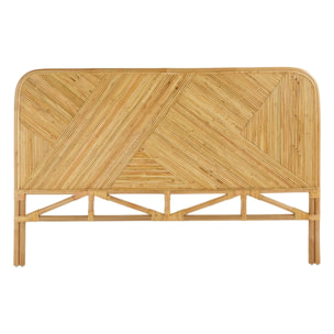 Tête de lit "Tanae" rotin beige 160x105cm