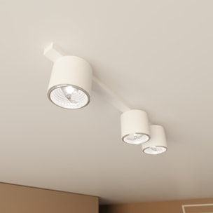 Faretto da soffitto Nano in acciaio bianco