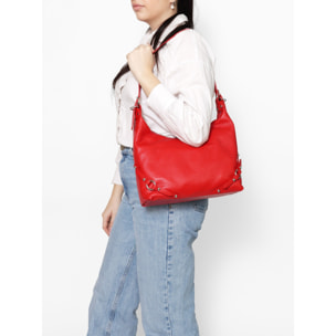 Borsa a spalla da donna - Modello Fiorenza Lux - Vera pelle - 30.0 x 30.0 x 9.0 cm