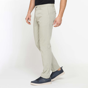 PANTALONE CHINO DA UOMO IN GABARDINA LEGGERA DI COTONE