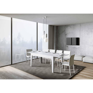 Mesa extensible 90x160/220 cm Cico Blanco Espatulado