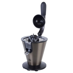 Exprimidor de naranjas eléctrico JATA EX1057 con brazo. Muy silencioso. De acero inoxidable