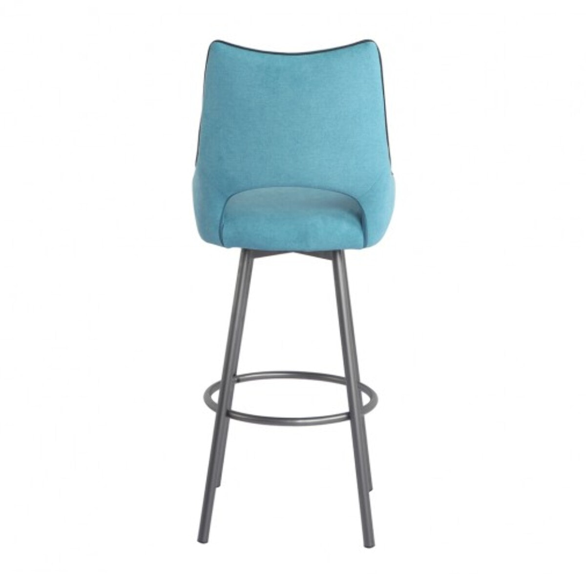 Chaise haute pivotante tissu & pieds métal - KEN