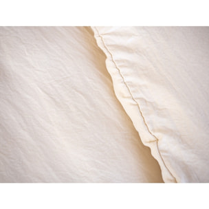 Parure Microfibre Lavee 240x220cm Beige Sable