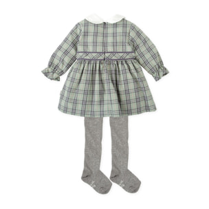 VESTIDO CON LEOTARDOS GRIS - Gris