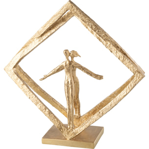 J-Line décoration Couples Fenêtres Moderne - polyrésine - or