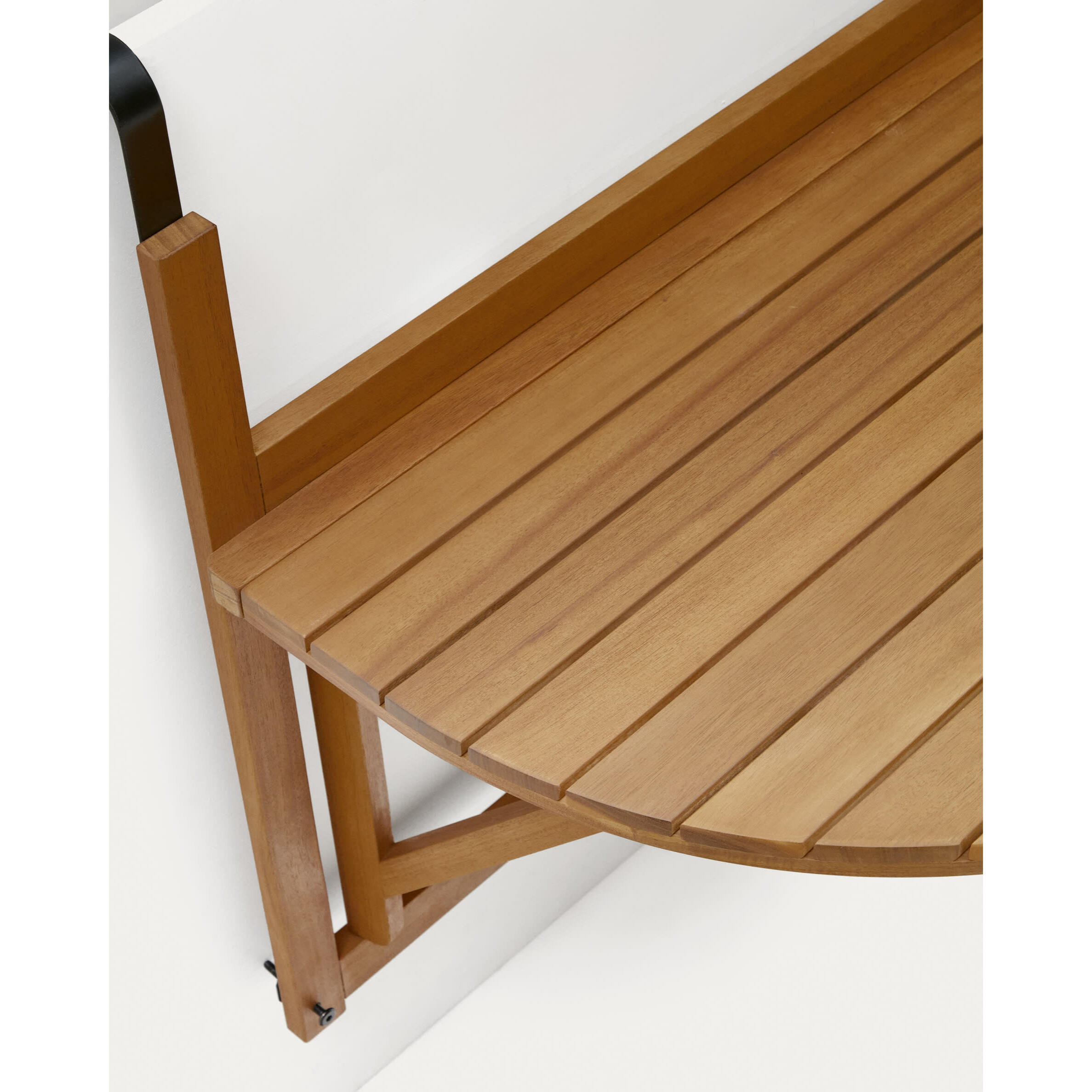 Kave Home - Tavolo pieghevole da balcone Amarilis in legno massiccio di acacia 50 x 70 cm FSC 100%