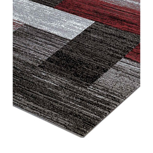 Tappeto Salotto Grigio Rosso