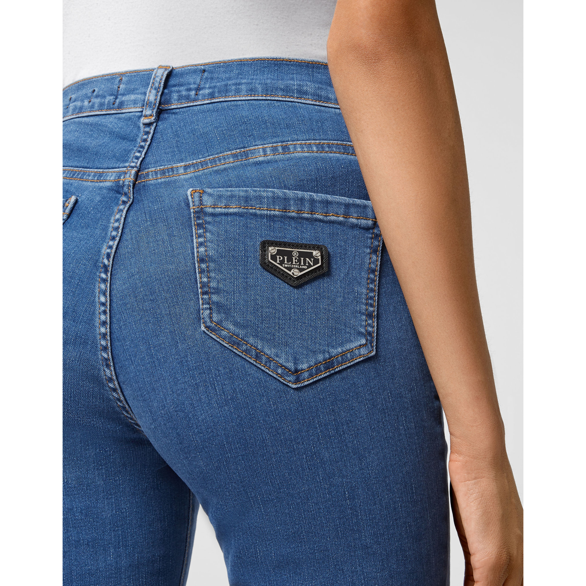 PHILIPP PLEIN Jegging a vita alta