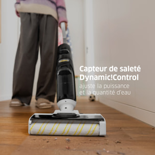 Aspirateur laveur sans fil Karcher FCV4 DRY EXTRA - eau/poussières - 200 m² - aspire lave et sèche - autonettoyage 70° - 2 rouleaux