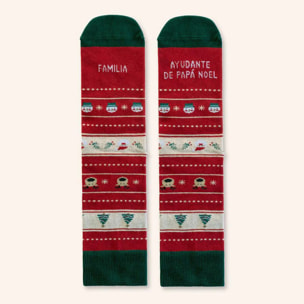 Calcetines "Familia ayudante de Papá Noel"