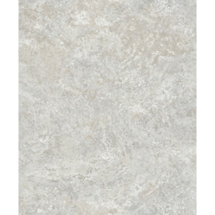 Papier peint effet stuc patiné blanc cassé nacré