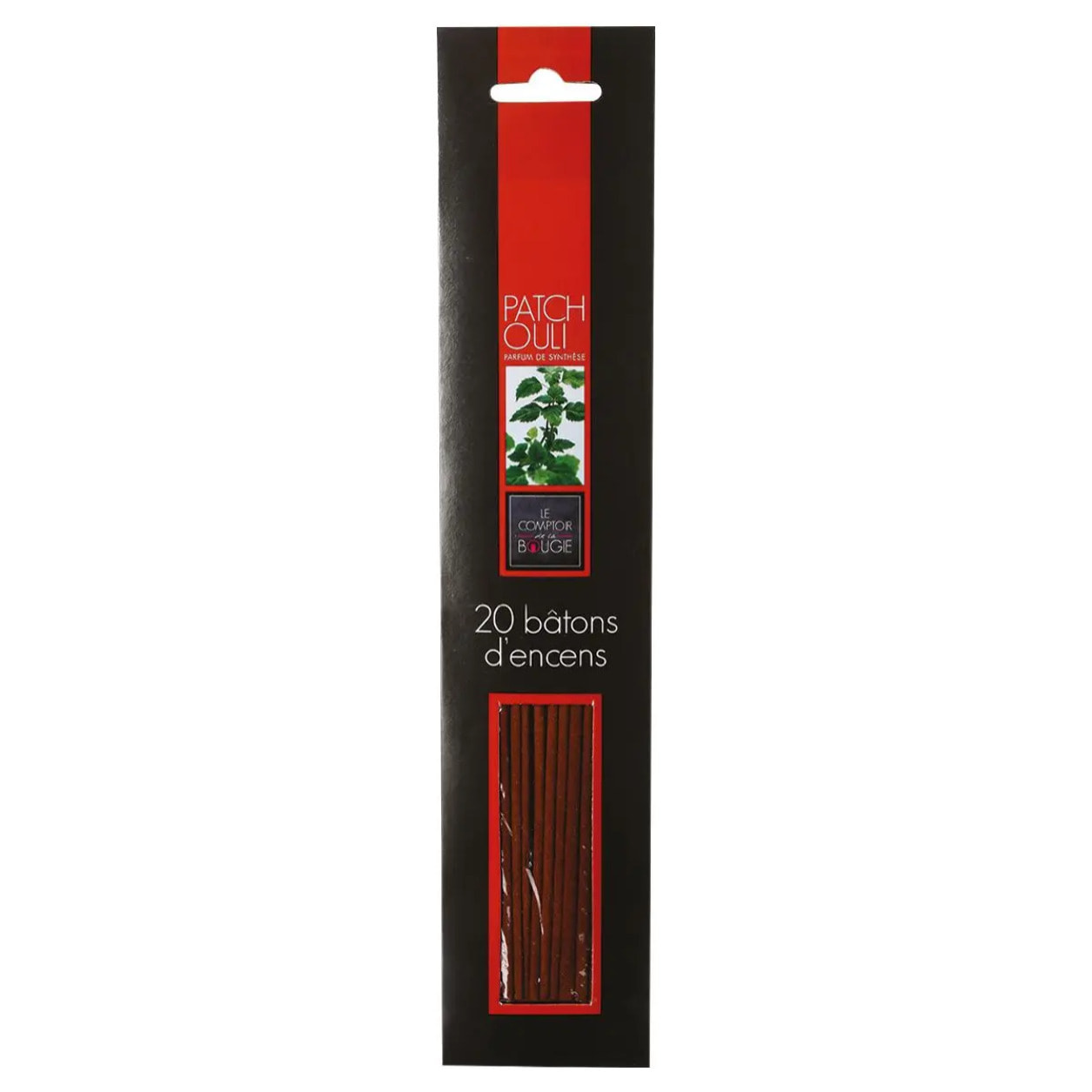 Lot de 20 bâtons d'encens patchouli H25cm