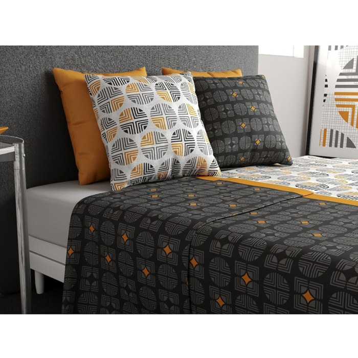 Parure De Draps 4pcs avec Drap housse Bonnet:25cm 100%coton 57fils Arturo