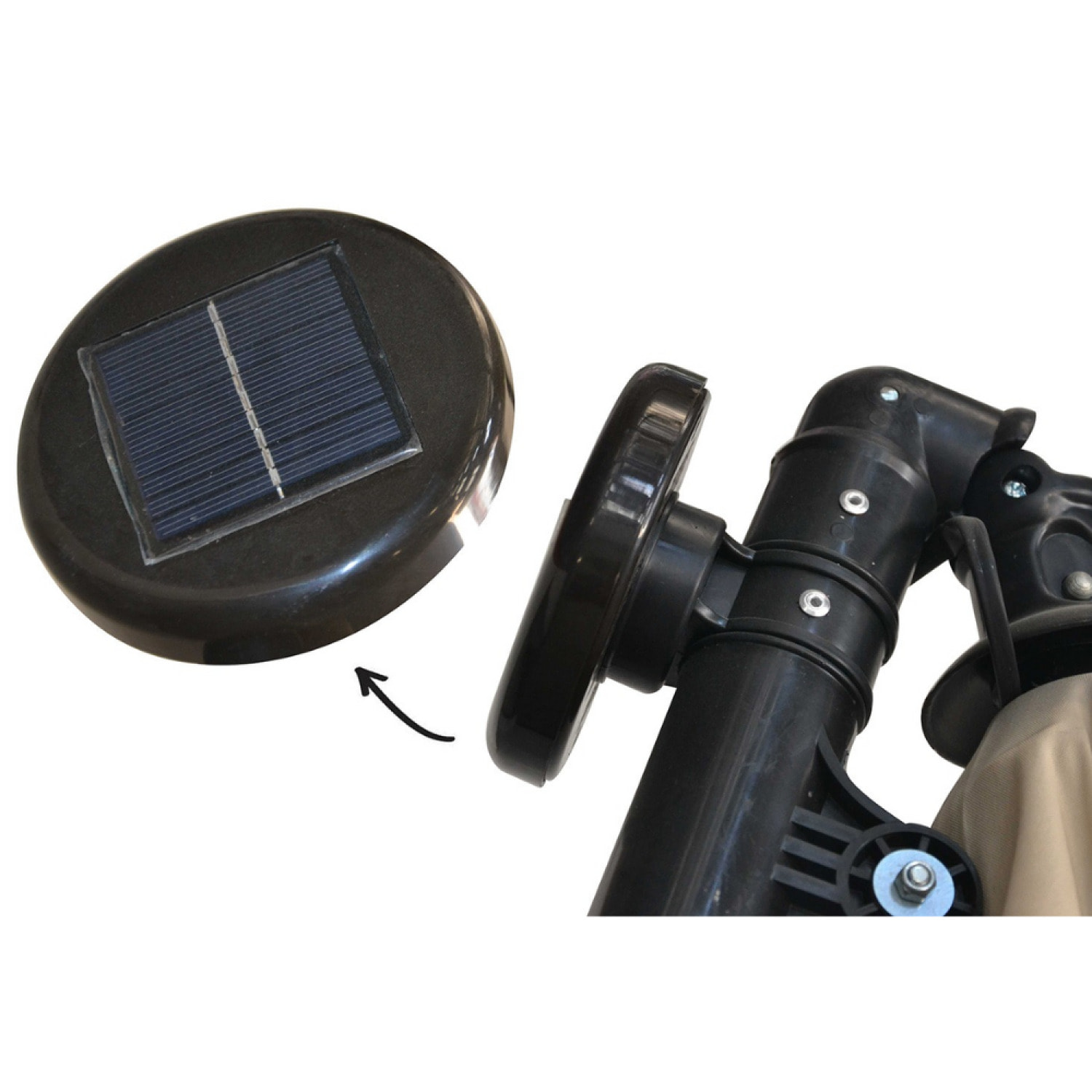 Parasol Néon LED déporté 3x3m gris DAVAGNA