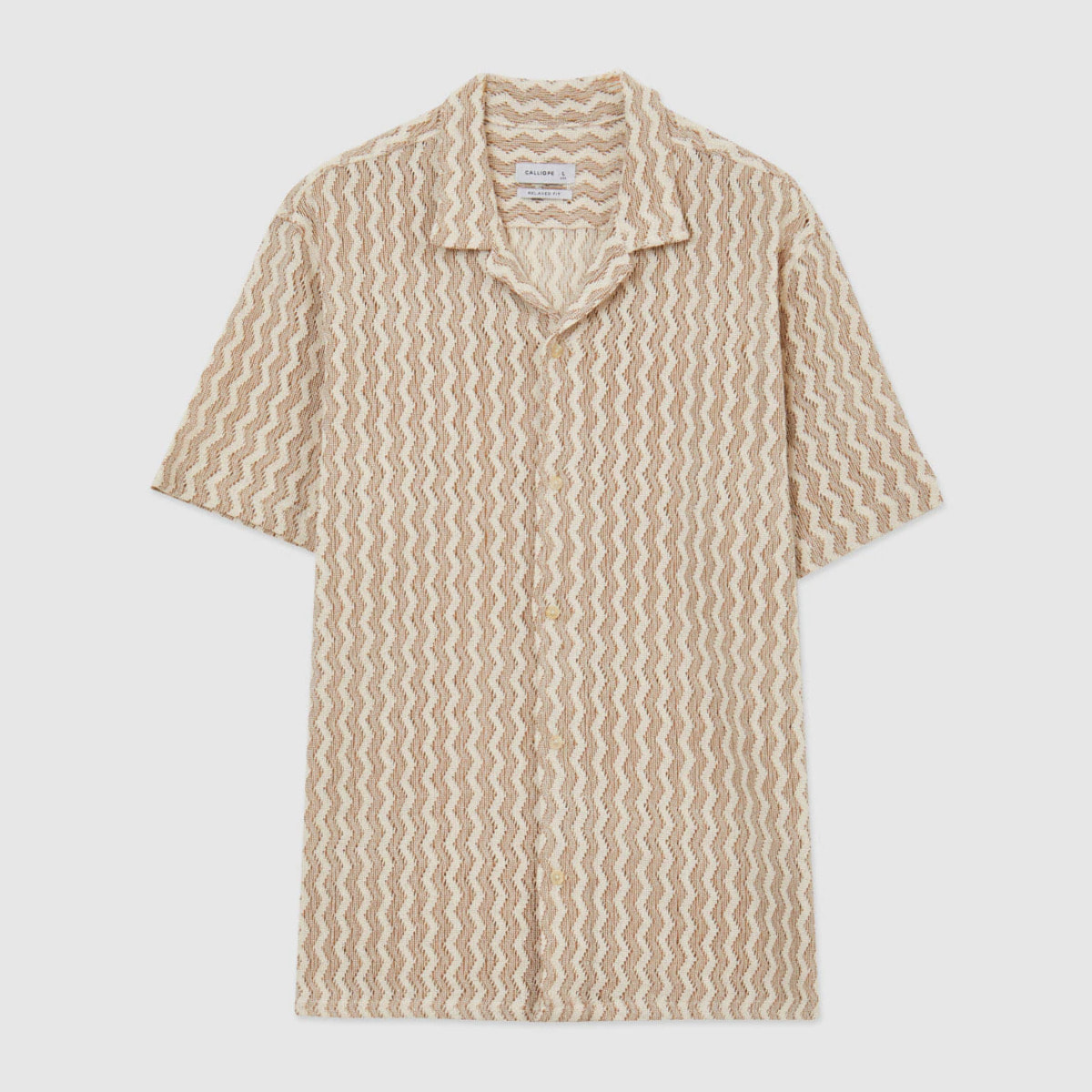 Camicia crochet fantasia zig zag