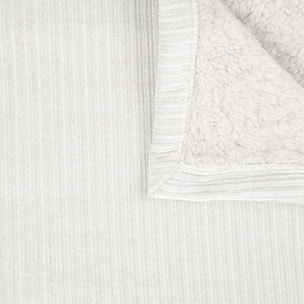 Plaid côtelé ultra doux - Ecru