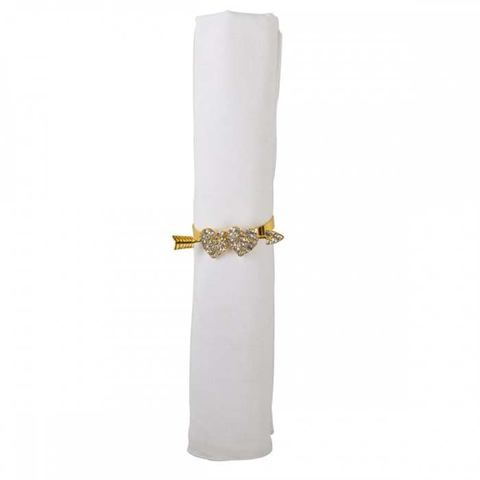 Lot de 4 ronds de serviettes c?urs