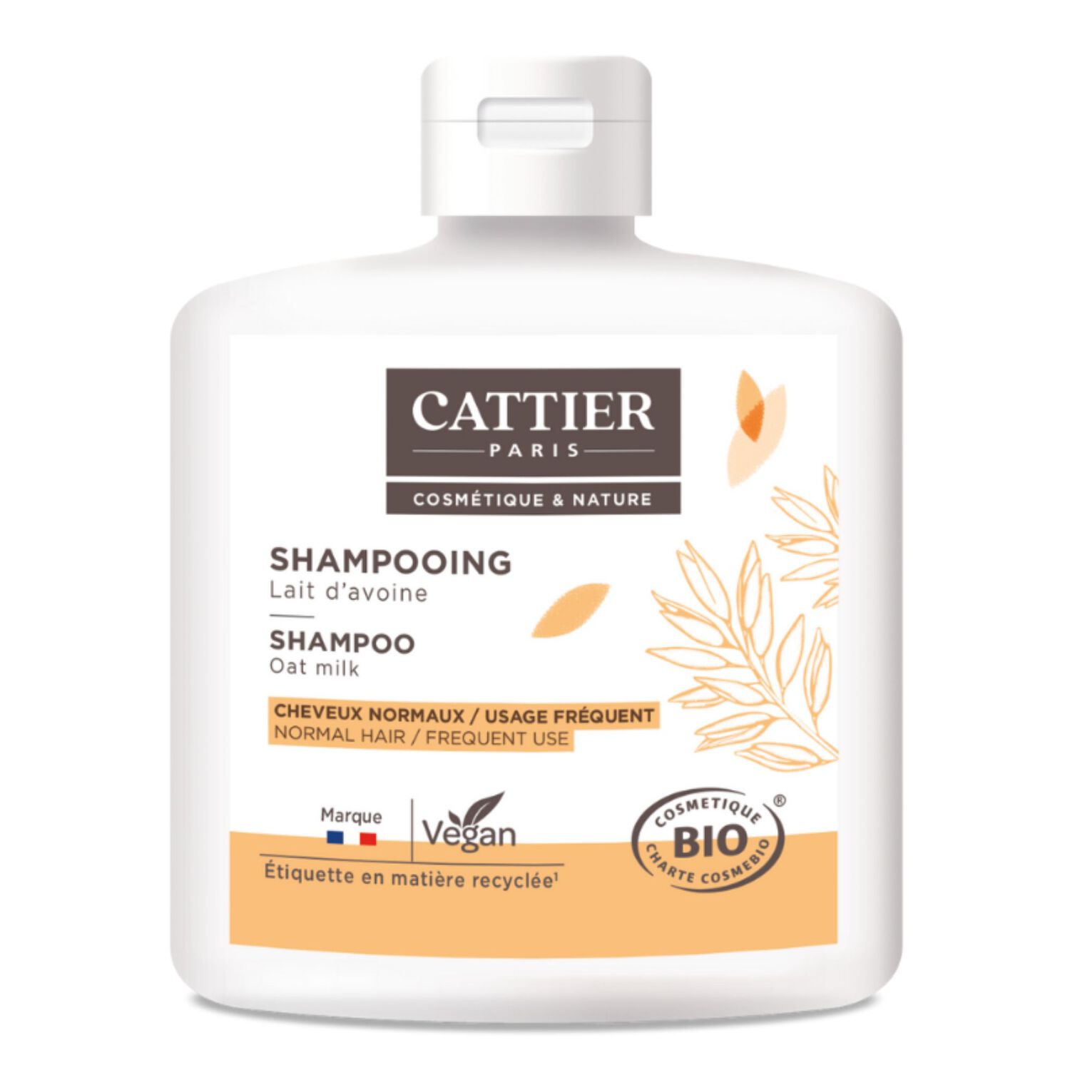 Shampooing Lait d'Avoine Bio - Usage Fréquent 250 ml