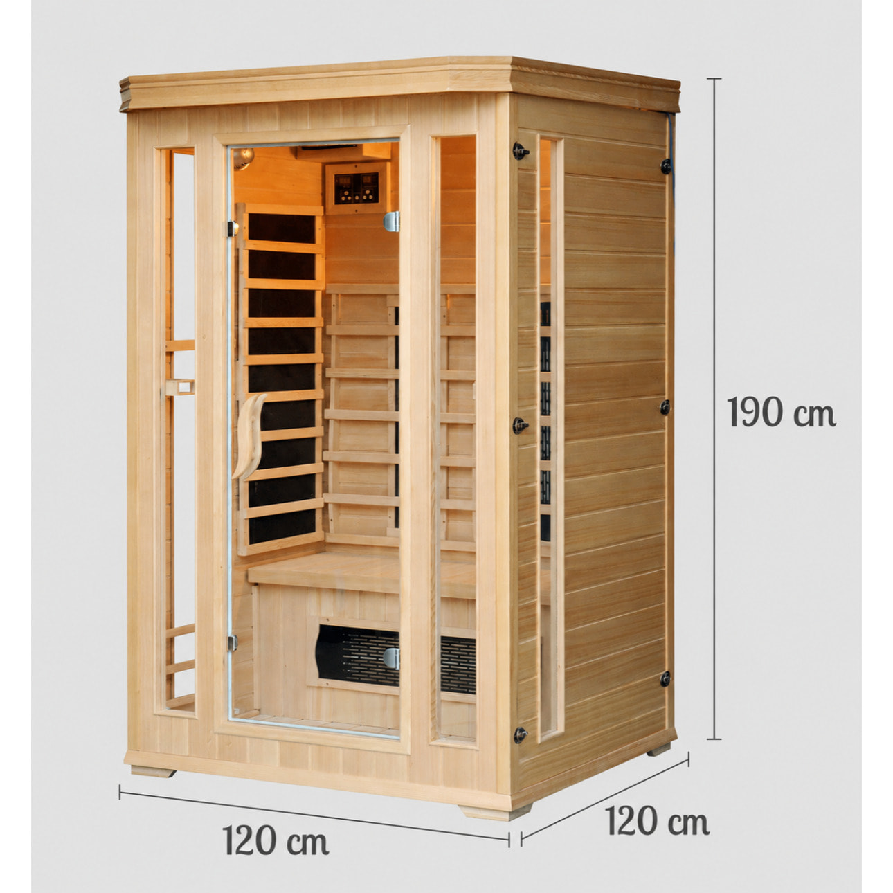 Cabine de sauna luxe infrarouge 2 places ABATE