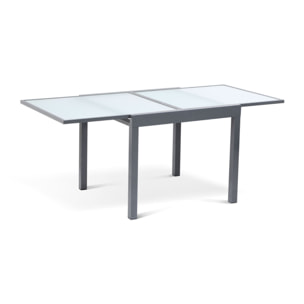 Table de jardin extensible en verre trempé 90-180cm