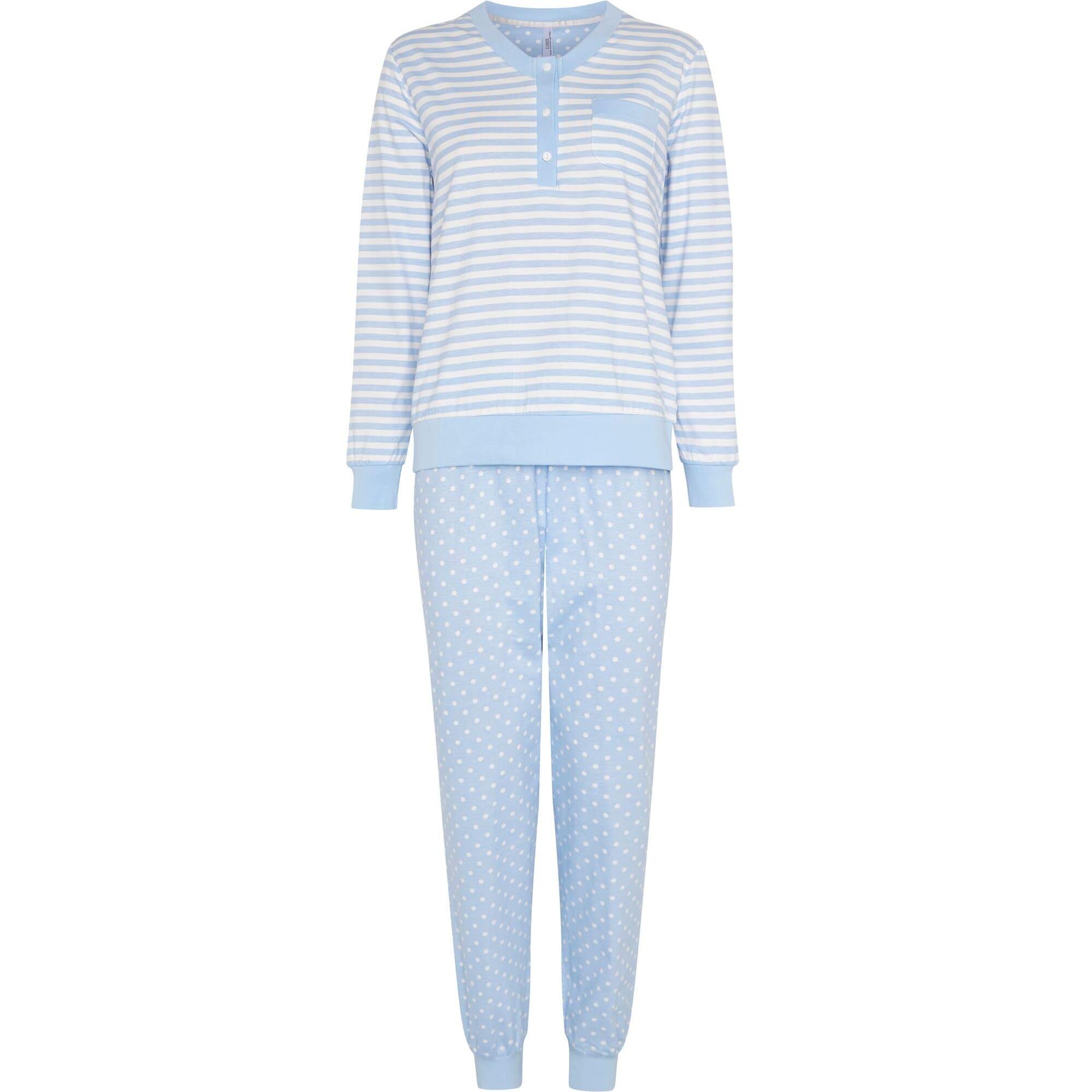 Pijama mujer con estampados y botones