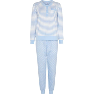Pijama mujer con estampados y botones