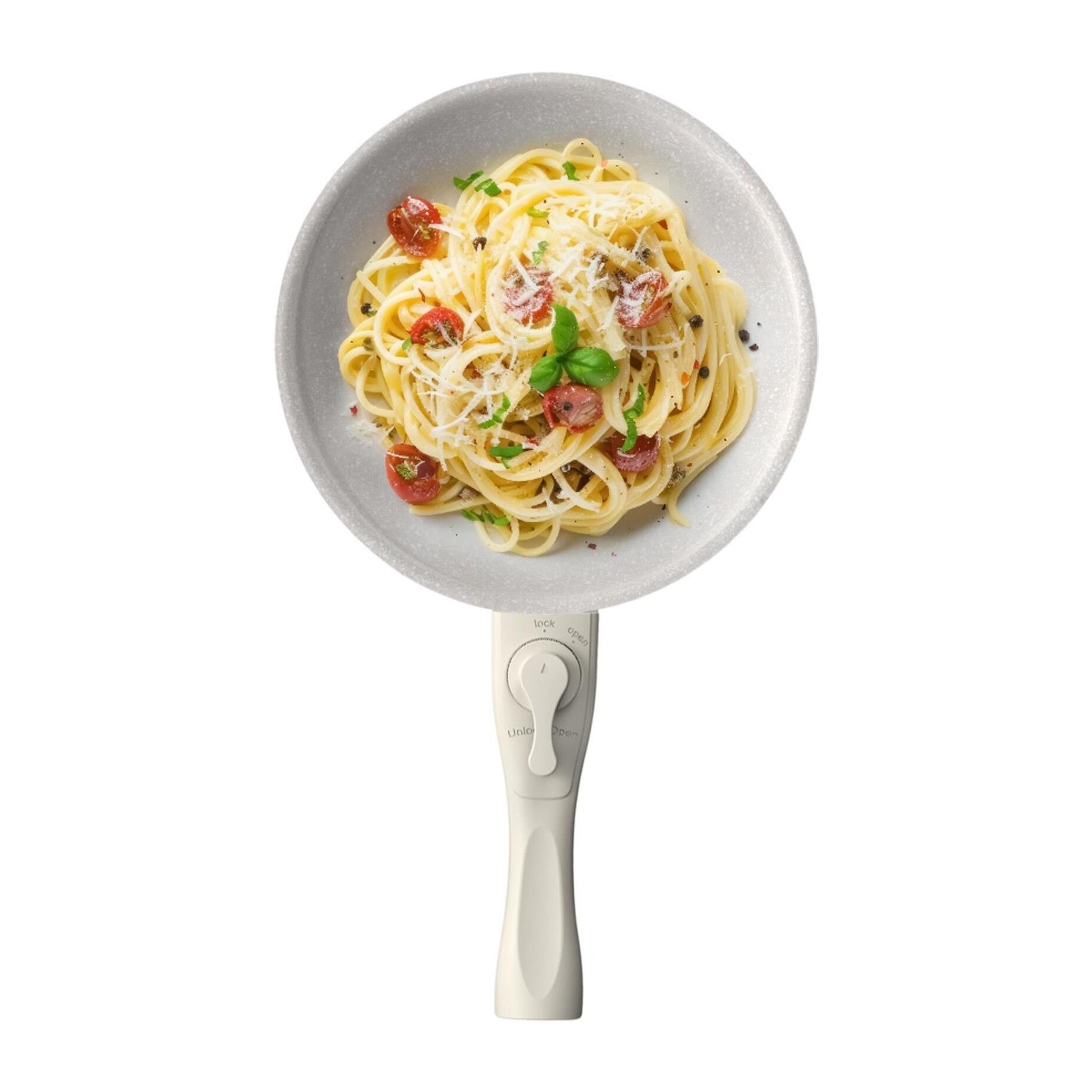 Juego de 3 sartenes Ø18Ø20Ø24cm aluminio prensado,recubrimiento ILAG antiadherente,mango extraíble,apto inducción,sin PFOA,apto lavavajillas y horno