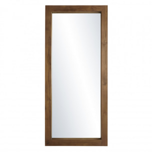 ALIDA - Miroir rectangulaire marron 180x80cm bois teck