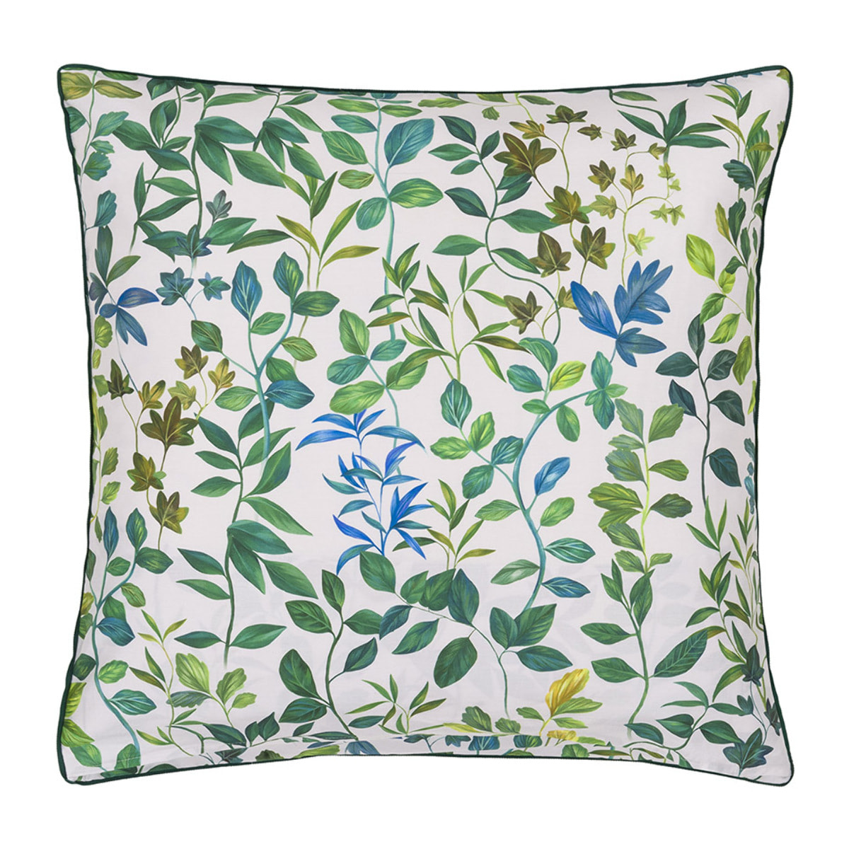 Taie d'oreiller imprimée en satin de coton, VOLIERE SKY, Multicolore