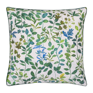 Taie d'oreiller imprimée en satin de coton, VOLIERE SKY, Multicolore