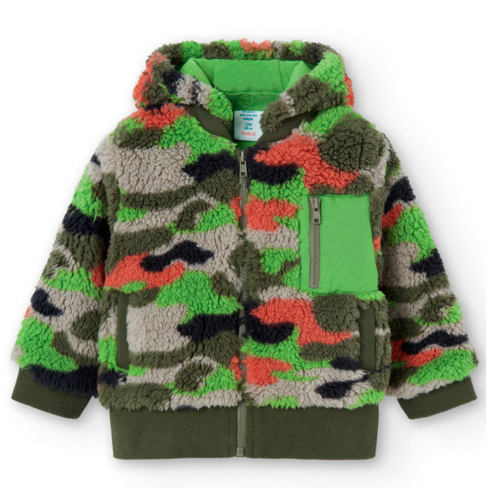 Chaqueta borreguito camuflaje de bebé