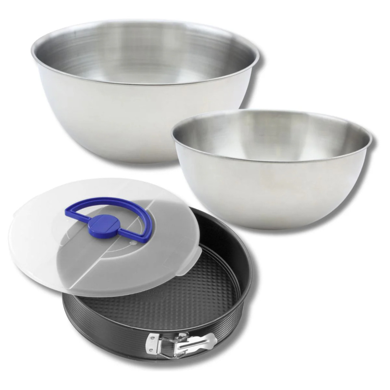 Ensemble Pâtisserie comprenant 1 Moule à Manqué Zenker, 2 Bols Inox Fackelmann