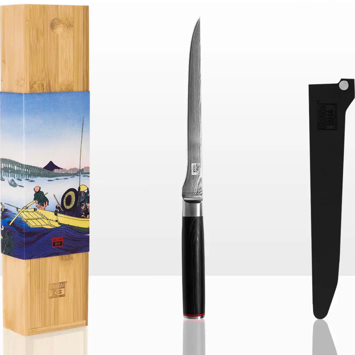 Coltello per sfilettare | acciaio damasco | L: 20 cm