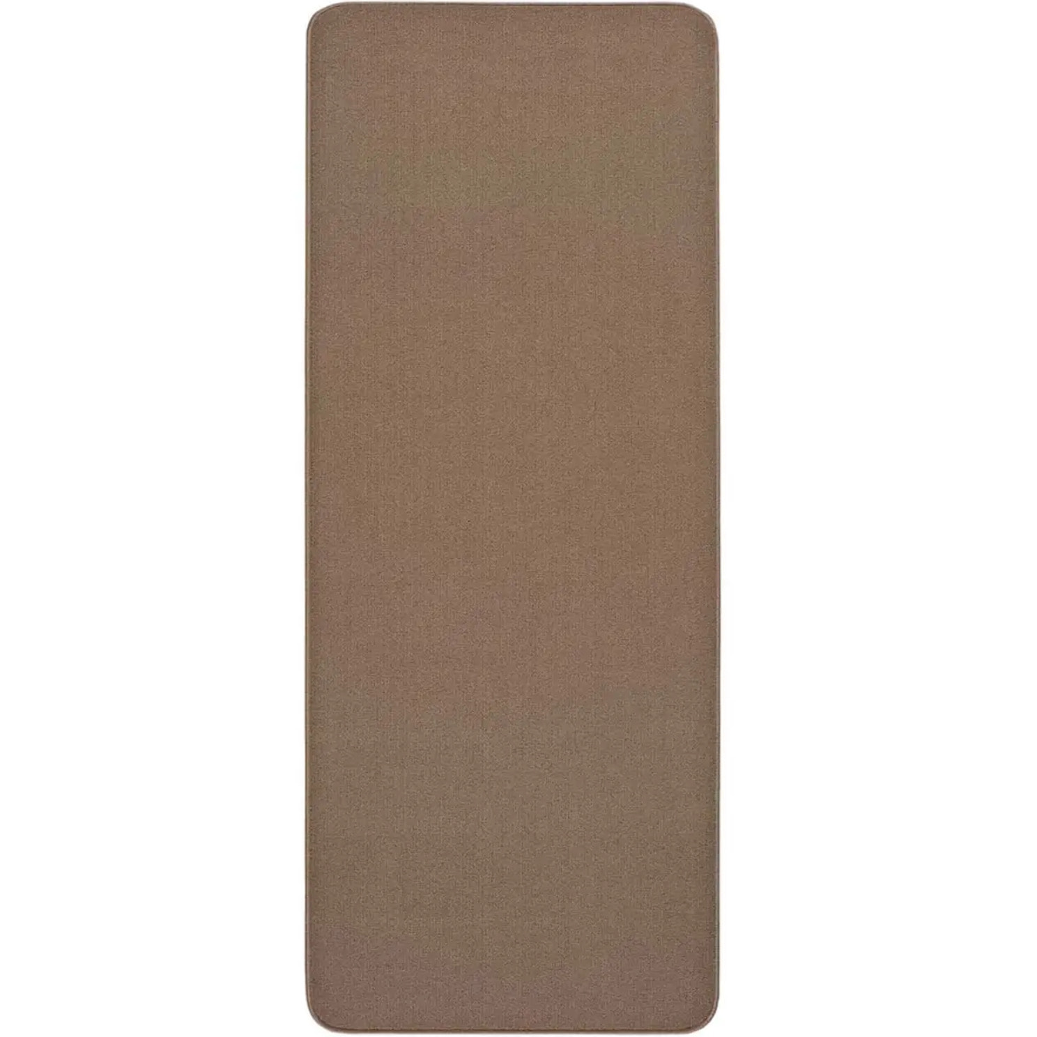 LEILA Alfombra de pasillo lisa de pelo corto beige, varias medidas disponibles.