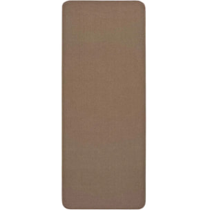 LEILA Alfombra de pasillo lisa de pelo corto beige, varias medidas disponibles.