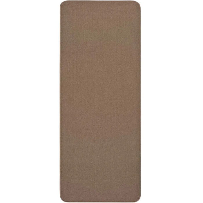 LEILA Alfombra de pasillo lisa de pelo corto beige, varias medidas disponibles.