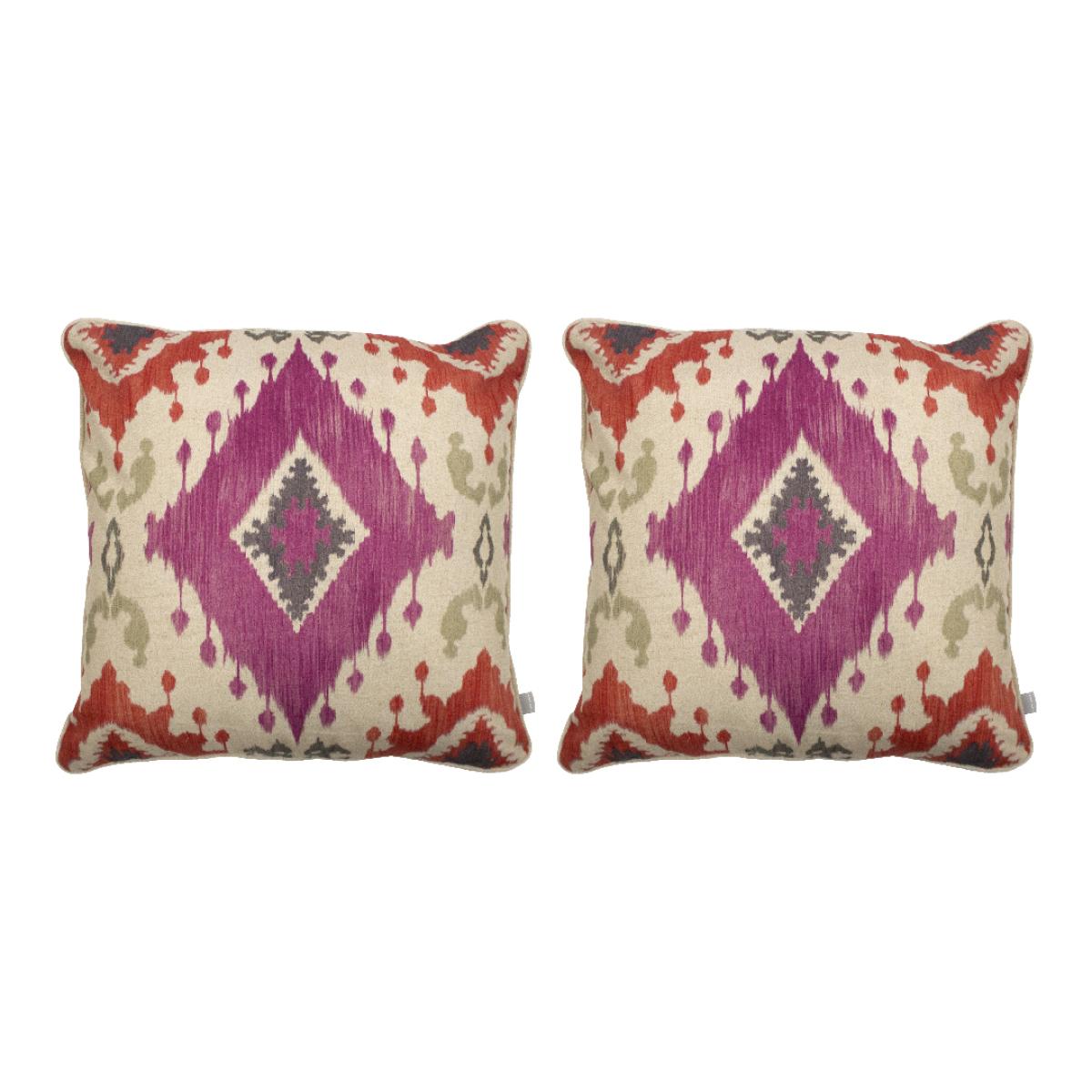 Lot de 2 housses de coussin PORTIA MAXI - fuchsia